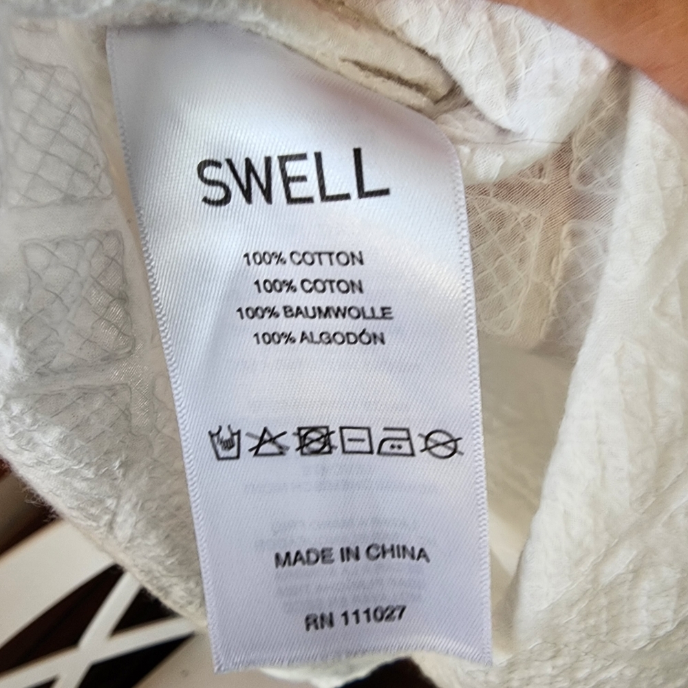 HIDDEN WAY top white blouse 100% cotton Size 10 - Picture 8 of 8